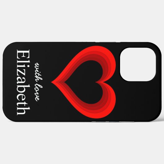 Eenvoudig, speciaal aangepast zwart, rood Hoesje-m Case-Mate iPhone Case (Achterkant (horizontaal))