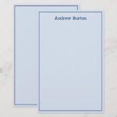 Eenvoudig, speciaal vormgegeven randpapier voor ka briefpapier (Voorkant / Achterkant)