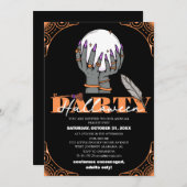 Eenvoudig  spooky halloween kostuum feest kaart (Voorkant / Achterkant)