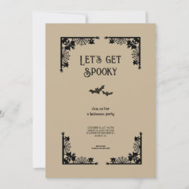 Eenvoudig  Spooky Kostuum Halloween Party Kaart