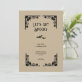 Eenvoudig  Spooky Kostuum Halloween Party Kaart (Staand voorkant)