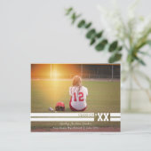 Eenvoudig & Sportief Afstuderen Fotoaankondiging Briefkaart (Staand voorkant)