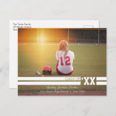 Eenvoudig & Sportief Afstuderen Fotoaankondiging Briefkaart (Voorkant / Achterkant)