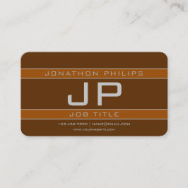 Eenvoudig Sportief Bruin & Grijs Geometrisch Visitekaartje