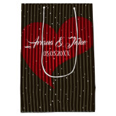 Eenvoudig sprankelend Valentijns hart- Save The D Medium Cadeauzakje (Achterkant)