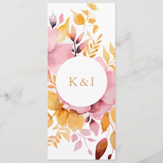 Eenvoudig Spring Event Floral Menu (Achterkant)