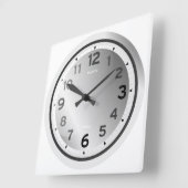 Eenvoudig standaardnummer met grijs gezicht vierkante klok (Hoek)