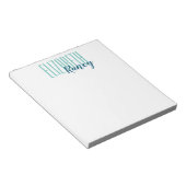 Eenvoudig standaardtype Aqua Blue Notitieblok (Schuin)
