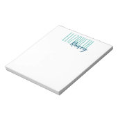 Eenvoudig standaardtype Aqua Blue Notitieblok (Linkerzijde)