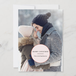 Eenvoudig statement voor prettige kerstfoto feestdagenkaart