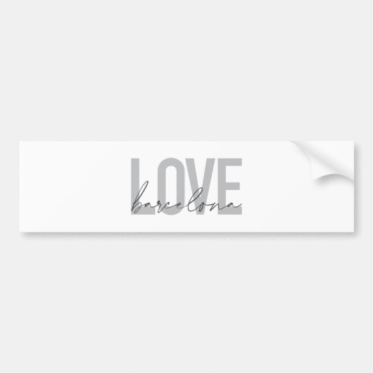 Eenvoudig, stedelijk, modern, cool design Love Bar Bumpersticker (Voorkant)