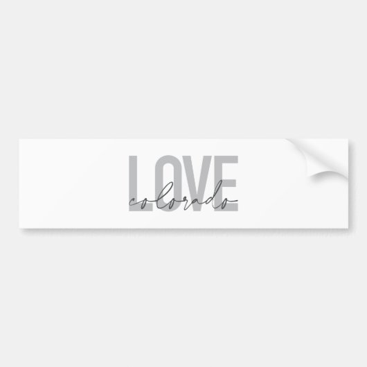 Eenvoudig, stedelijk, modern, cool design Love Col Bumpersticker (Voorkant)