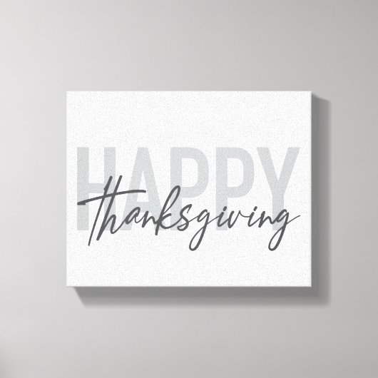Eenvoudig, stedelijk, trendy, modern Happy Thanksg Canvas Afdruk (Voorkant)