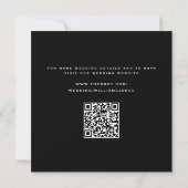 Eenvoudig Stel Z/W Modern Vierkant II Save the Dat Date (Achterkant)