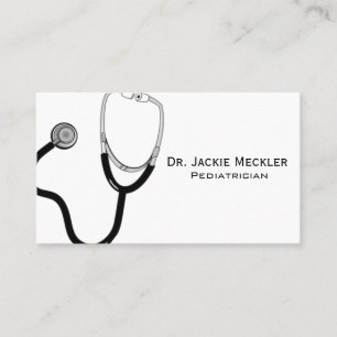 Eenvoudig Stethoscoop Pediatricisch Visitekaartje