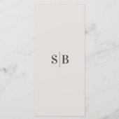 Eenvoudig, stevig kleurenmenu Gardenia Off-White W Menu (Achterkant)