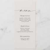 Eenvoudig, stevig kleurenmenu Gardenia Off-White W Menu (Voorkant)