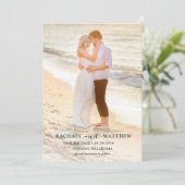 Eenvoudig stijf grijs huwelijk sparen de Datum Fot Save The Date (Staand voorkant)