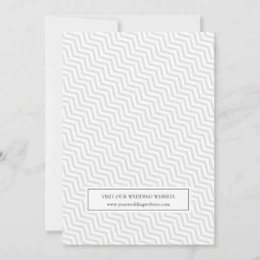 Eenvoudig stijf grijs huwelijk sparen de Datum Fot Save The Date (Achterkant)