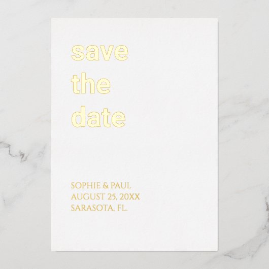 Eenvoudig Stijlen sparen de Uitnodiging van de Fol (Voorkant)