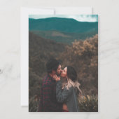 Eenvoudig Stijlvol 2 Foto Script Huwelijk  Kaart (Achterkant)