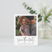 Eenvoudig stijlvol aangepast fotohuwelijk uitnodiging briefkaart (Staand voorkant)
