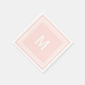 Eenvoudig, stijlvol, aangepast kleurenmonogram servet (Hoek)