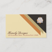 Eenvoudig stijlvol architect decor met Logo Busine Visitekaartje (Achterkant)