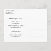 Eenvoudig Stijlvol Bewaar de datum Foto Bruiloft Aankondigingskaart (Achterkant)