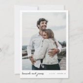 Eenvoudig Stijlvol Bewaar de Datum Uitnodigen met  Kaart (Voorkant)