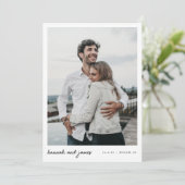 Eenvoudig Stijlvol Bewaar de Datum Uitnodigen met  Kaart (Staand voorkant)