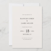 Eenvoudig Stijlvol Bewaar de Datum Uitnodigen met  Kaart (Achterkant)