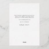 Eenvoudig & Stijlvol Drie Foto's Save the Date Folie Uitnodiging (Achterkant)