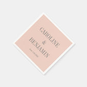 Eenvoudig Stijlvol elegant Blush Grey Custom Wedde Servet (Hoek)