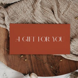 Eenvoudig, stijlvol, elegant cadeaubon