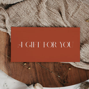 Eenvoudig, stijlvol, elegant cadeaubon