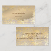 Eenvoudig stijlvol, Faux Gold Paint Stroke Visitekaartje (Voorkant / Achterkant)