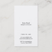 Eenvoudig stijlvol Faux Gold Striped Off White Visitekaartje (Achterkant)