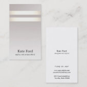 Eenvoudig Stijlvol Faux Licht Goud Gestreept Taupe Visitekaartje (Voorkant / Achterkant)
