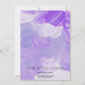 Eenvoudig stijlvol fotohuwelijk Paars sparen de da Save The Date (Achterkant)