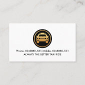 Eenvoudig Stijlvol Geel Taxikleurentabblad Visitekaartje (Achterkant)