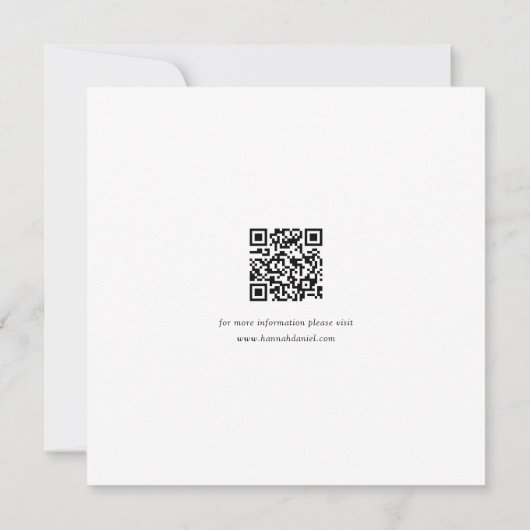 Eenvoudig stijlvol goud Bewaar de datum met QR-cod Save The Date (Achterkant)