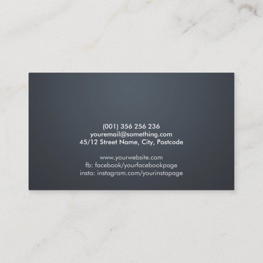 Eenvoudig stijlvol Haarstylist monogram Visitekaartje (Achterkant)