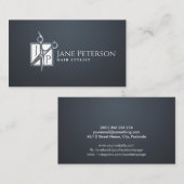 Eenvoudig stijlvol Haarstylist monogram Visitekaartje (Voorkant / Achterkant)