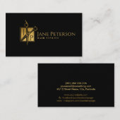 Eenvoudig stijlvol Haarstylist monogram Visitekaartje (Voorkant / Achterkant)