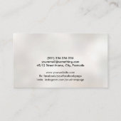 Eenvoudig stijlvol Haarstylist monogram Visitekaartje (Achterkant)