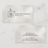 Eenvoudig stijlvol Haarstylist monogram Visitekaartje (Voorkant / Achterkant)