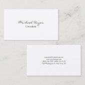 Eenvoudig stijlvol handschrift met platte kleuren visitekaartje (Voorkant / Achterkant)