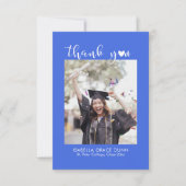 Eenvoudig stijlvol hart kalligrafie script Afstude Bedankkaart (Voorkant)