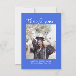 Eenvoudig stijlvol hart kalligrafie script Afstude Bedankkaart